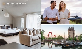 Luxe overnachting voor 2 + flesje bubbels in Schiedam